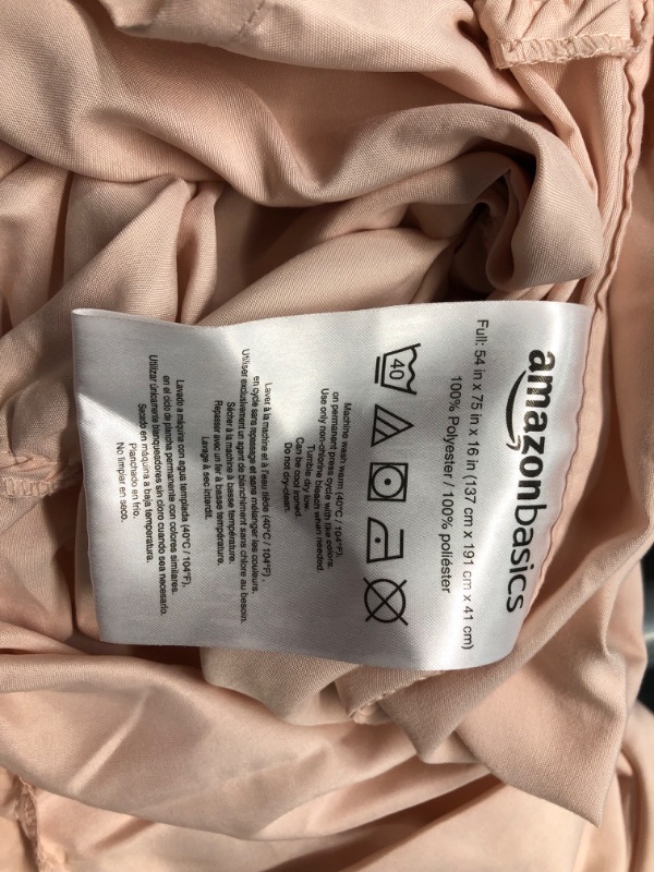 Photo 5 of Amazon Basics Lightweight Pleated Bed Skirt --COLOR BLUSH PINK