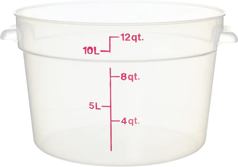 Photo 1 of Cambro,12 Qt with Lid,White & Rubbermaid 