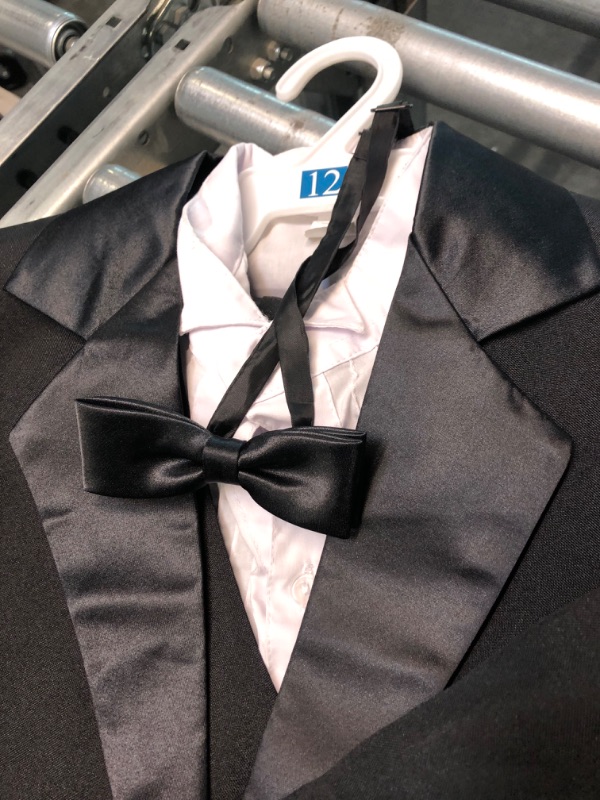 Photo 1 of Joey Couture Boy's Tuxedo Suit Set with Shirt and Bowtie 12 Black