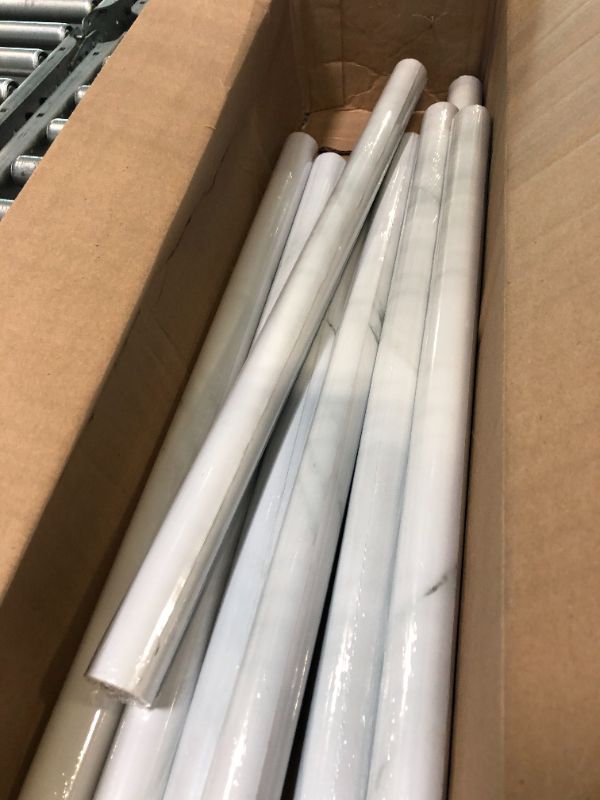 Photo 1 of Dekal (White Marble) Peel and Stick Contact Paper Wallpaper 23.5” x 118” for Countertops, Furniture, DIY Home Decoration Easy to Use 8Pack-White Marble