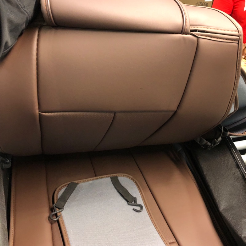Photo 1 of Coverado Car Seat Covers 5 Pieces, Waterproof Nappa Leather Auto Seat Protectors Full Set, Universal Car Interiors Fit for Most Sedans SUV Pick-up Truck, Brown Brown FullSet