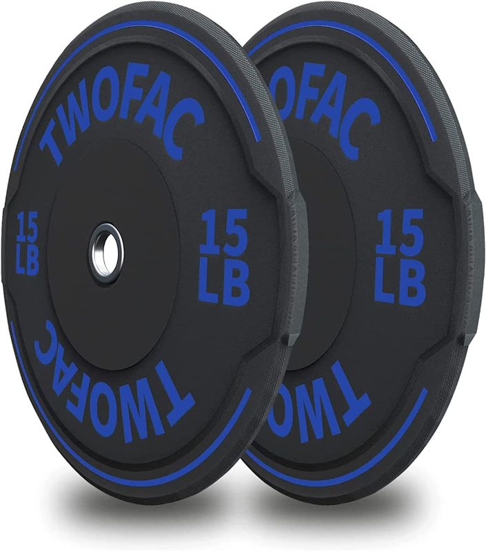 Photo 1 of 
Olympic Weight Plates Set for Home Gym, Olympic Barbell Weight Set, Rubber Bumper Plates Set for Weight Lifting and Strength Training 2x15lb