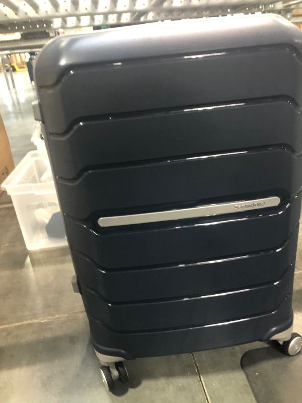 Photo 4 of Samsonite Freeform Hardside Expandable with Double Spinner Wheels, Checked-Medium 24-Inch, Navy Checked-Medium 24-Inch Navy