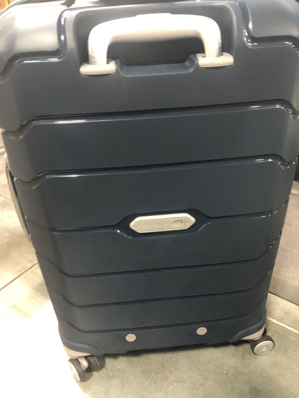 Photo 7 of Samsonite Freeform Hardside Expandable with Double Spinner Wheels, Checked-Medium 24-Inch, Navy Checked-Medium 24-Inch Navy