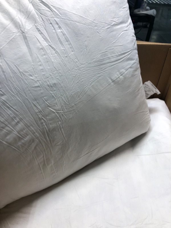 Photo 5 of basic home 28x28 Euro Throw Pillow Insert-Down Feather Pillow Insert-Cotton Fabric-White-1 Piece 28x28 single