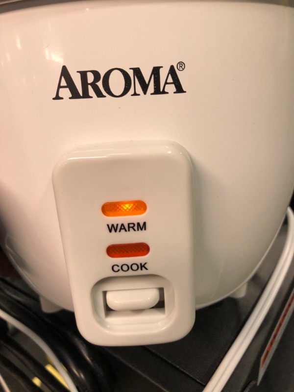 Photo 3 of Aroma Housewares Aroma 6-cup (cooked) 1.5 Qt. One Touch Rice Cooker, White (ARC-363NG), 6 cup cooked/ 3 cup uncook/ 1.5 Qt.