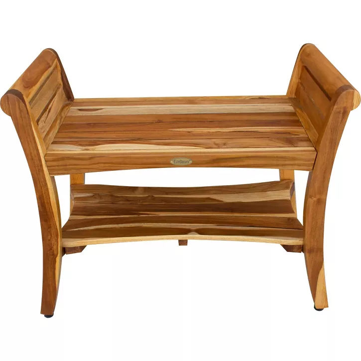 Photo 1 of 30" Symmetry ED932 Wide Teak Shower Bench with Handles - EcoDecors