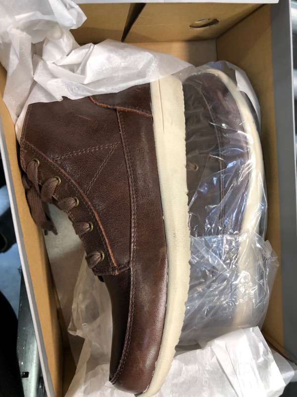Photo 2 of Vionic Women's Magnolia Shawna High Top Booties - Supportive Chukka Walking Shoes That Include Three-Zone Comfort with Orthotic Insole Arch Support 8 Brown Leather
