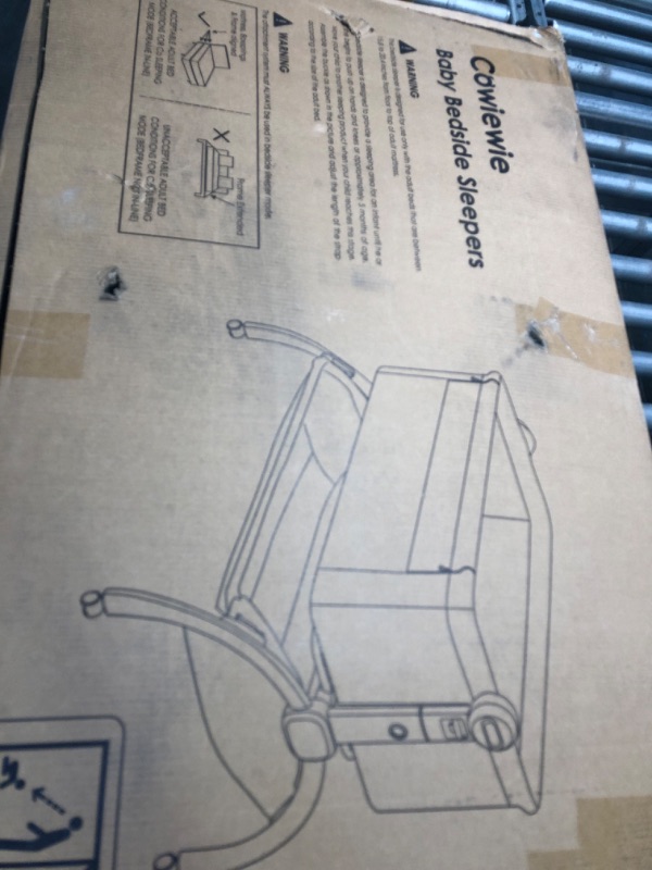 Photo 1 of Cowiewie Baby Bassinets with Universal Wheels with Brakes Co Sleeper Bassinet with Storage, Double-Lock Patent Design; 7-Level Height Adjustable, Include Rebound Mattress