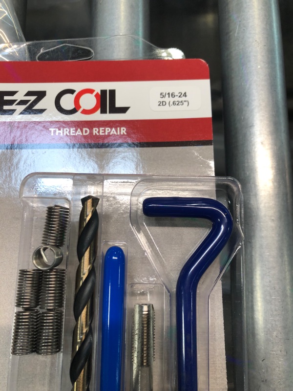 Photo 4 of E-Z Lok SK30920 Helical Threaded Insert Kit, 304 Stainless Steel, 5/16"-24 Thread Size, 0.625" Installed Length 