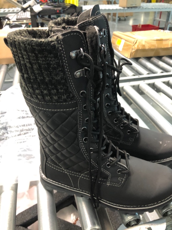 Photo 1 of POLAR Womens Faux Fur Warm Thermal Waterproof Outdoor Walking Snow Winter Rubber Sole Calf Boots (size 7 WOMENS)