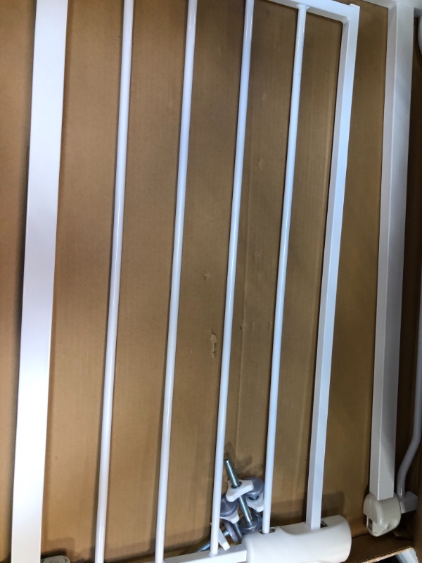 Photo 1 of HOOEN Narrow Baby Gate for Stairs Doorways Pressure Mounted Baby Gate Walk Through Child Gates for Kids or Pets Indoor Safety Gates 34 to 38.5 Inch Wide