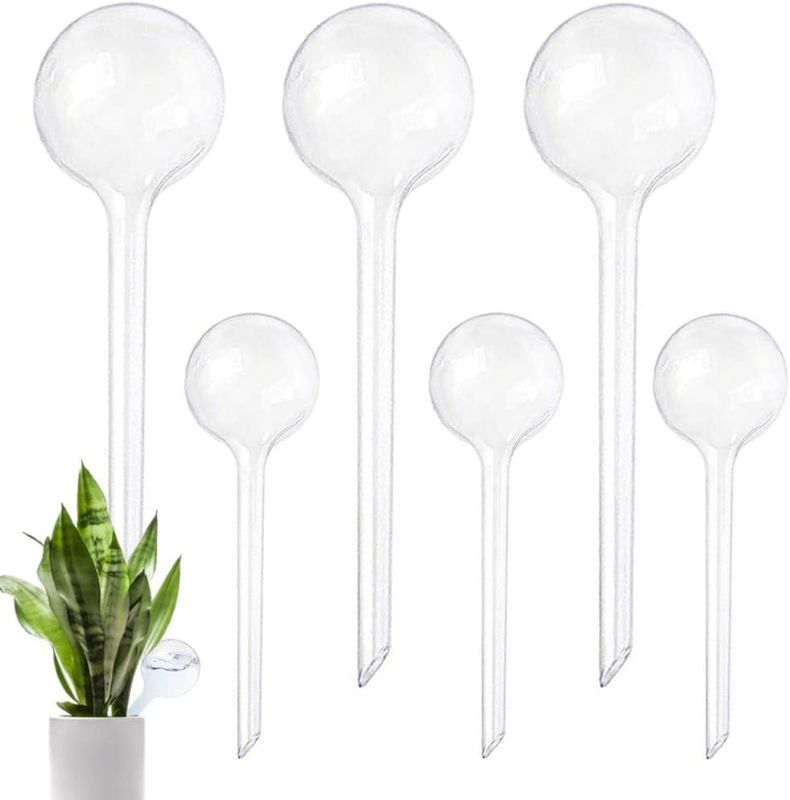 Photo 1 of 6PCS Clear Plant Watering Bulbs,Automatic Watering Globes,Plastic Self Watering Bulbs Ball for Plant,Garden,Indoor Outdoor Decoration
