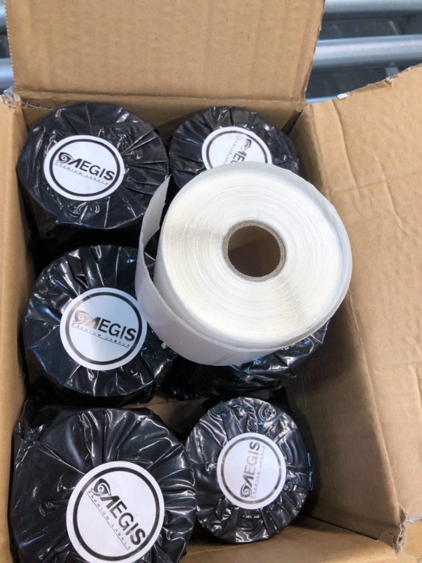 Photo 3 of Aegis Adhesives - 2 ¼” X 4” Direct Thermal Labels for Shipping & Postage, Perforated & Compatible with Rollo, Zebra, & Other Desktop Label Printers (12 Rolls, 350/Roll) 2.25" X 4"