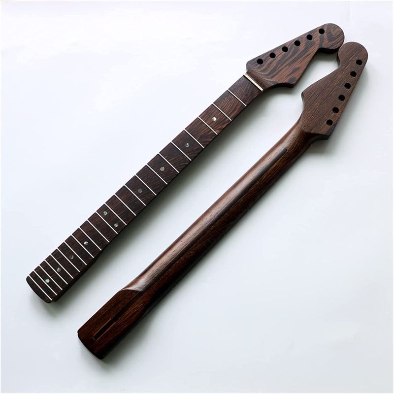 Photo 1 of DIY Guitar Neck Electric Guitar Neck Handle One Piece Chicken Wing Wooden Neck 22 Frets Guitar Handle for ST Guitars Parts
