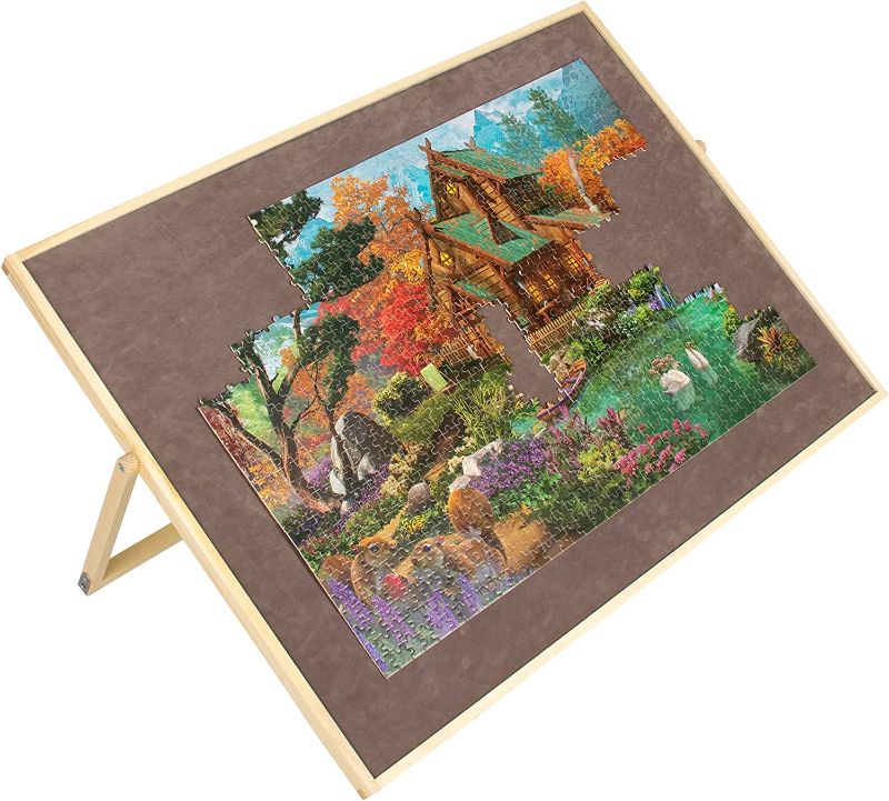 Photo 1 of Lavievert 1500 Piece Jigsaw Puzzle Board, Adjustable Wooden Puzzle Easel Plateau, Portable Tilting Puzzle Table with Non-Slip Surface for Adults and Kids

