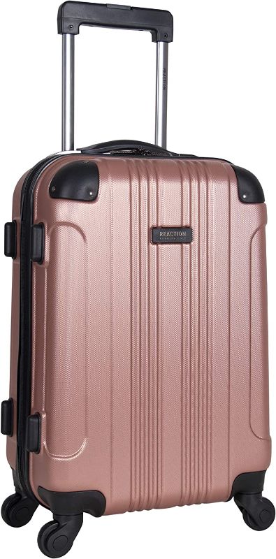 Photo 1 of Kenneth Cole Out of Bounds Lightweight Durable Hardshell 4-Wheel Spinner Cabin Size Travel Suitcase, Rose Gold, 20-Inch Carry On
