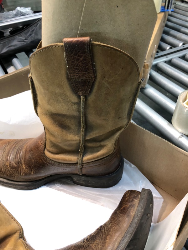 Photo 3 of ARIAT Men's Real Deal Western Boot 7 Dusted Wheat/Navy