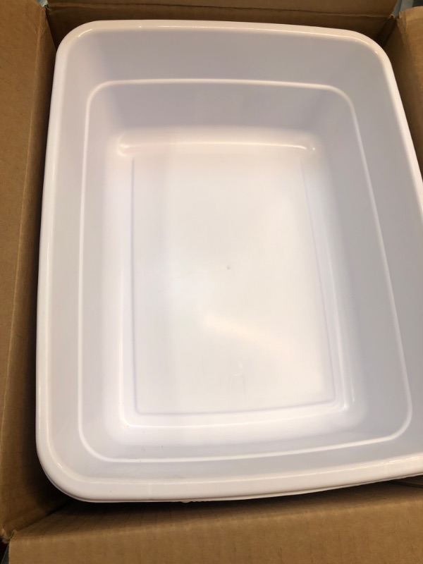 Photo 4 of Sterilite 8 Quart Dishpan, White, 12-Pack,Classic White 8 Quart White