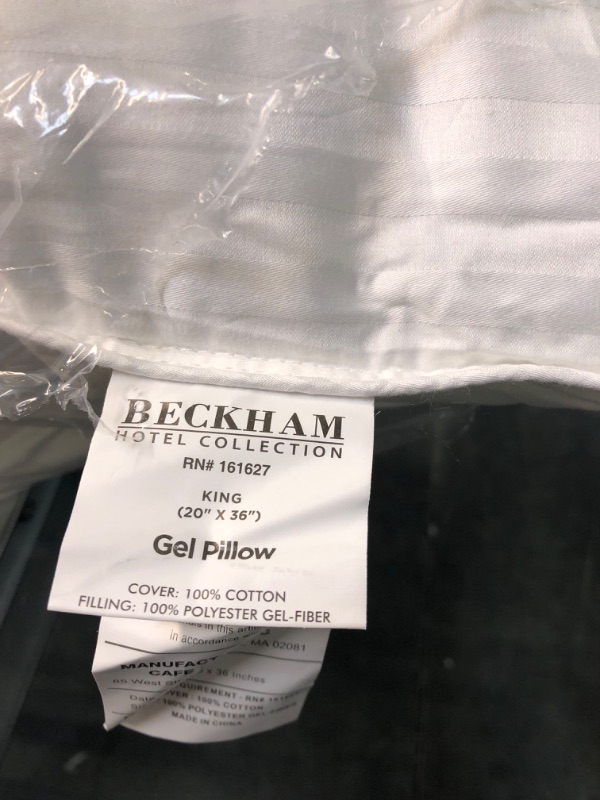 Photo 5 of 
Beckham Hotel Collection Bed Pillows King Size Set of 2 - Down Alternative Bedding Gel Cooling Big Pillow for Back, Stomach or Side Sleepers