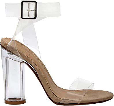 Photo 1 of Dunes Women's Nellie Lucite Heel Sandal +Memory Foam Insoles