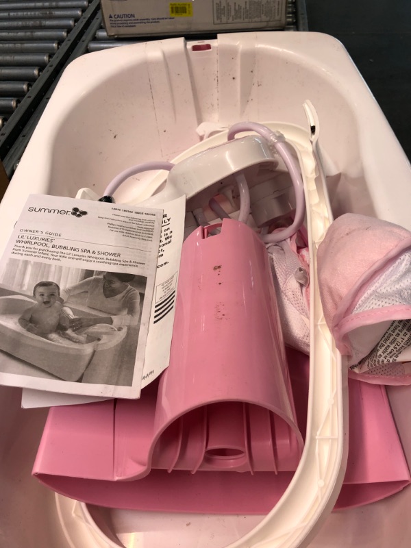 Photo 4 of Summer Infant Lil Luxuries Whirlpool Bubbling Spa & Shower Pink