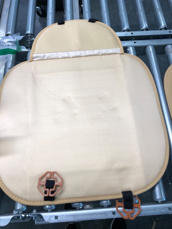 Photo 1 of Frcolor 1Pc Universal Car Seat Cover Non-slip PU Auto Protector Seat Support Case Waterproof Front Seat Cover (Beige)