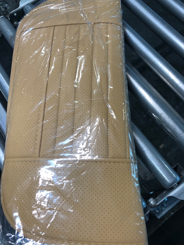 Photo 1 of Frcolor 1Pc Universal Car Seat Cover Non-slip PU Auto Protector Seat Support Case Waterproof Front Seat Cover (Beige)