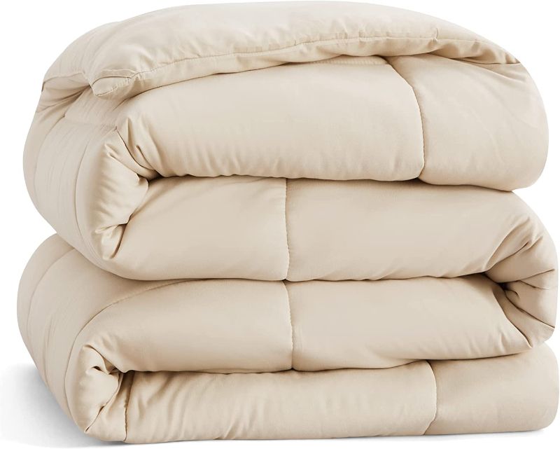 Photo 1 of 
Bedsure Duvet Insert full Comforter BEIGE- All Season Quilted Down Alternative Comforter for FULL Bed, 300GSM Mashine Washable Microfiber Bedding...