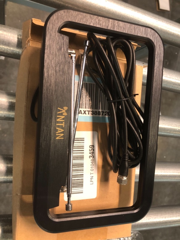 Photo 4 of ANTAN DVB-T655VA Indoor TV Antenna 25-35 Miles Range -Support 8K 4K 1080P UHF VHF Freeview Channels with Longer 10ft Coaxial Cable, Black
