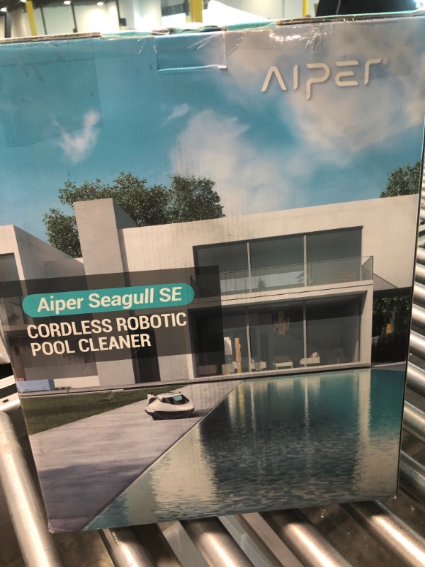 Photo 2 of (2023 New) AIPER Seagull SE Cordless Robotic Pool Cleaner, Pool Vacuum Lasts 90 Mins, LED Indicator, Self-Parking, Ideal for Above/In-Ground Flat Pools up to 40 Feet - White