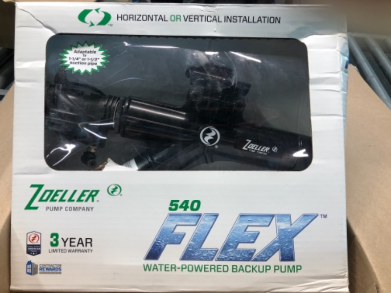 Photo 7 of Zoeller 540-0005 FLEX Series Water-Powered Back-Up Sump Pump