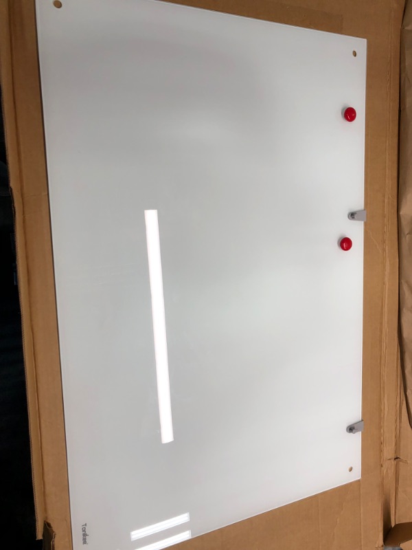 Photo 3 of Amazon Basics Magnetic Dry Erase White Board, 36 x 24-Inch Whiteboard - Silver Aluminum Frame