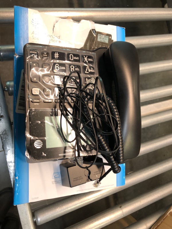 Photo 1 of AT&T CL2940 Corded Phone, Black & BL102 DECT 6.0 Cordless Phone for Home with Answering Machine, Call Blocking, Caller ID Announcer, Audio Assist, Intercom, and Unsurpassed Range, Silver/Black