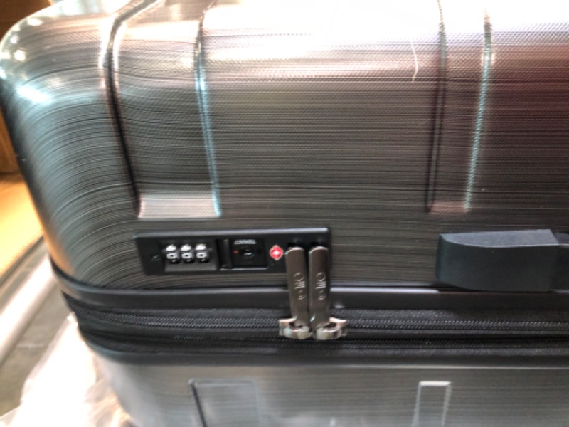 Photo 1 of Coolife Luggage Expandable 3 Piece Sets PC+ABS Spinner Suitcase Built-In TSA lock 20 inch 24 inch 28 inch Charcoal new