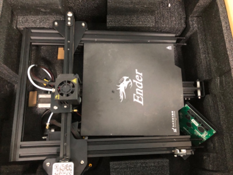 Photo 8 of Creality Ender 3- Pro 3D Printers with CR Touch Auto-Leveling High Precision Dual Z-axis Sprite Direct Dual-Gear Extruder Silent Plate FDM 3D Printer for Beginners Print Size  Black --- unable to test --- missing cord and had little damage --- PARTS ONLY 