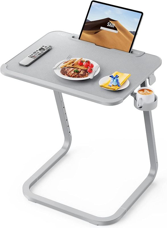 Photo 1 of SAIJI TV Tray Table - Heavy Duty Extra Large TV Table, Upgraded TV Dinner Trays for Adult & Kids Eating Snack Food, Tilt & Height Adjustable TV Tray Portable Laptop Desk for Couch & Bedside
