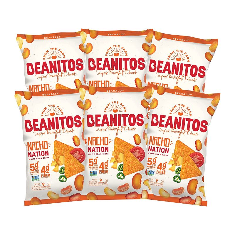 Photo 1 of Beanitos White Bean Chips, Nacho Nation, 4.5 Ounce - Gluten Free (Pack of 6)
--- BEST BY NOV 28 2022----