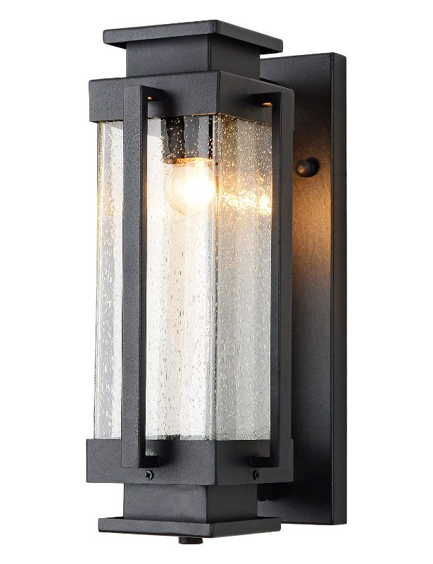 Photo 1 of EERU Outdoor Wall Lanterns Large Exterior Porch Lights Wall Mount IP65 Waterproof Outdoor Wall Sconces with Seeded Glass Shade Outside Wall Lamp for House Garage Front Porch Patio