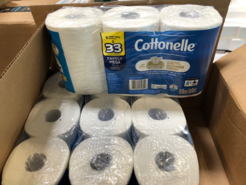 Photo 2 of Cottonelle Ultra Clean Toilet Paper with Active CleaningRipples Texture, Strong Bath Tissue, 24 Family Mega Rolls (24 Family Mega Rolls = 132 Regular Rolls) (4 Packs of 6 Rolls) 388 Sheets per Roll 6 Count (Pack of 4)