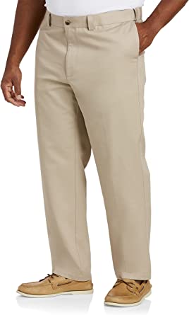 Photo 1 of DXL Big & Tall Essentials Men's Relaxed Fit Twill Pants | 100% Cotton Flat-Front Pants with Belt Loops
classic fit 36x32