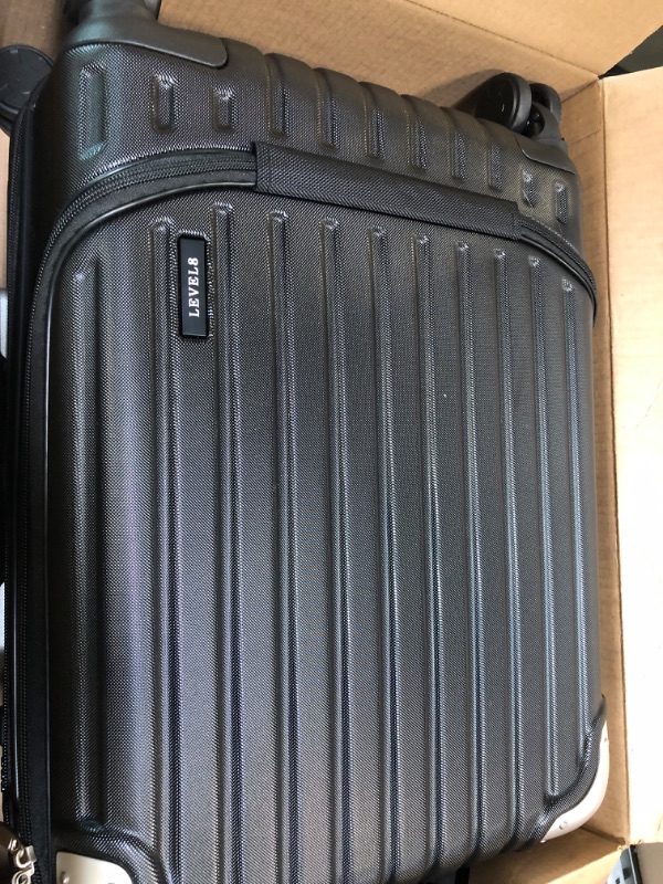 Photo 1 of LEVEL8 Grace Carry On Luggage, 20” Hardside Suitcase, ABS+PC Harshell Spinner Luggage with TSA Lock, Spinner Wheels - Black, 20-Inch Carry-On Black 20 Inch