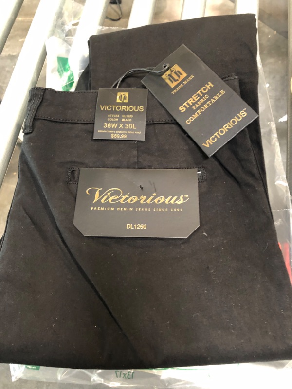Photo 1 of VICTORIOUS PREMIUM PANTS 38W X 30L BLACK