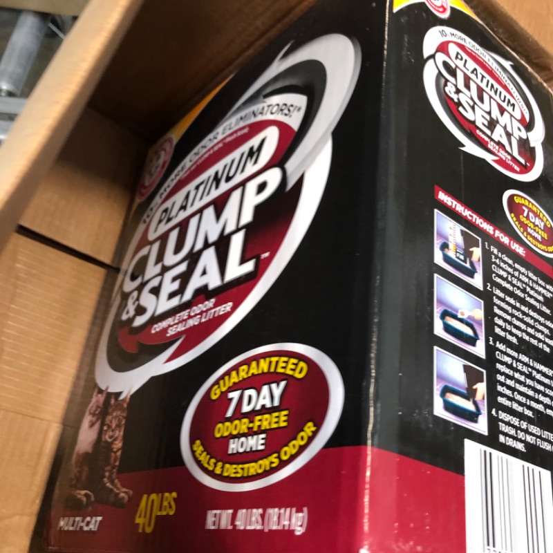 Photo 2 of ARM & HAMMER Clump & Seal Platinum Cat Litter 40 lb