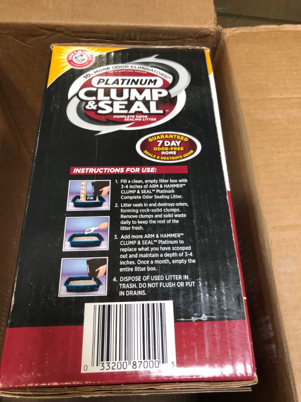 Photo 3 of ARM & HAMMER Clump & Seal Platinum Cat Litter 40 lb