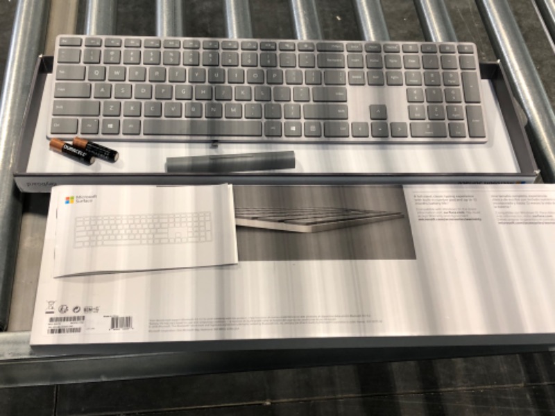 Photo 1 of Microsoft Surface Keyboard, WS2-00025, Silver  -unable to test