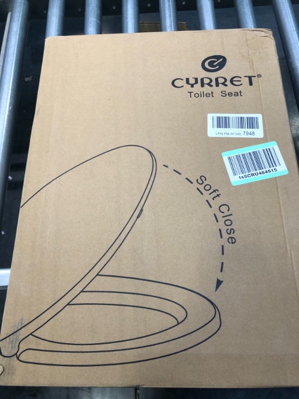 Photo 2 of CYRRET Elongated Toilet Seat Slow Close, Easy to Install and Clean, Durable Plastic, White, Replacement Toilet Seats, Fits Standard Elongated, Obling or Oval Toilets