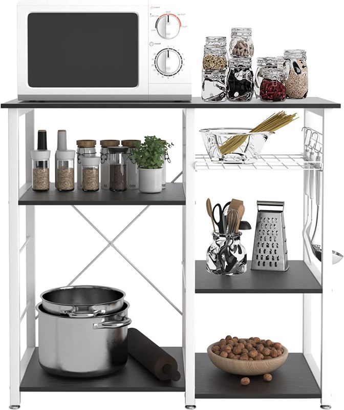 Photo 1 of SogesPower 3-Tier Kitchen Baker's Rack Microwave Stand Storage Rack ,Kitchen Utility Storage Shelf Organizer ,Multifunctional Storage Shelf is Suitable for Kitchen, Living Room and Corridor, 
