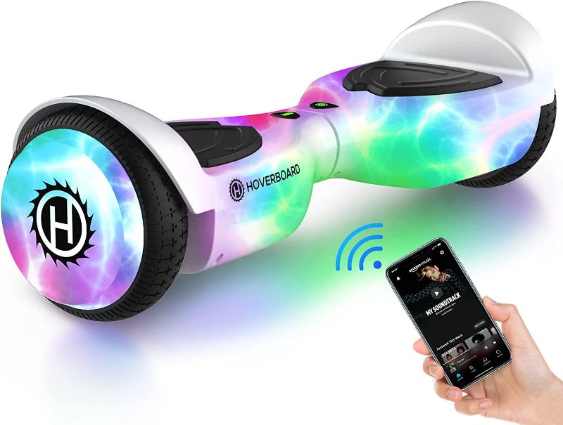 Photo 1 of Pilot Hoverboard for Kids Ages 6-12, Hover Board with Music Speaker & LED Wheel Lights, All Terrain Hoverboard Gift for Boys Girls Teenagers, Self Balancing Scoters with Safety UL2272 Certification

