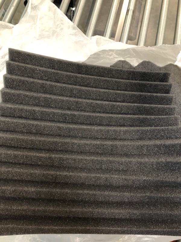 Photo 1 of  Acoustic Foam Wedge, Studio Soundproofing Panels Fire Resistant Sound Proof Padding Acoustic Treatment Foam 
